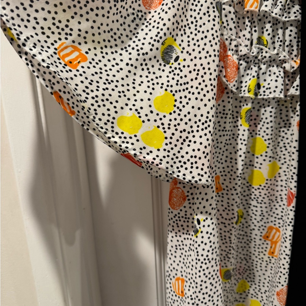 Zara Polka Dot Blouse with Colorful Accents - Picture 5 of 8